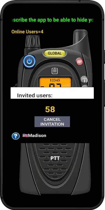 Online Walkie Talkie Pro PTT لتحويل هاتفك إلى جهاز لاسلكي - لقطة شاشة 8