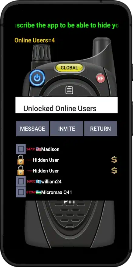 Online Walkie Talkie Pro PTT لتحويل هاتفك إلى جهاز لاسلكي - لقطة شاشة 6
