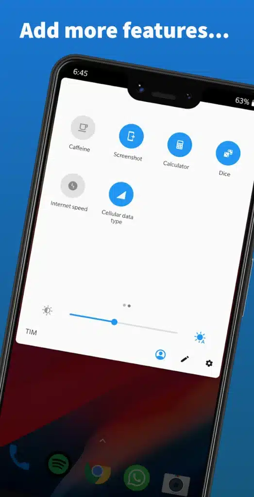تحكم في إعدادات هاتفك بسرعة وأضف اختصارات جديدة - لقطة شاشة 2